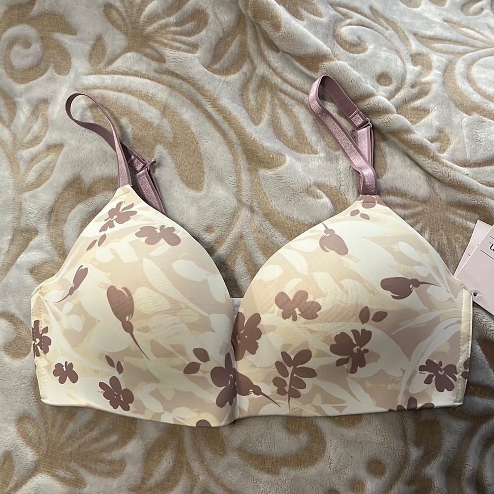 Size 34D Orchid Bloom Nursing Wireless Bra